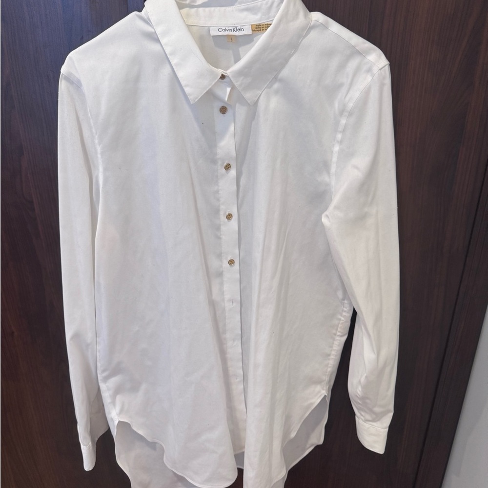 Calvin Klein Ivory Long-Sleeve Shirt